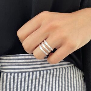 Rock and Soul Triple Ring Silver