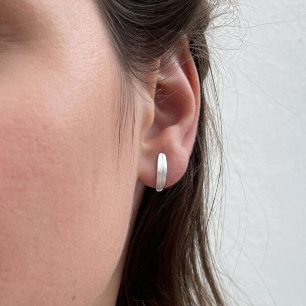 sophie stud doble earrings silver