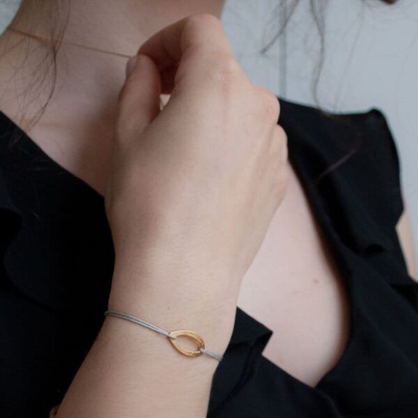 Maria M Nylon Bracelet Gold