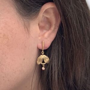 Vera Color Pendant Gold Earrings