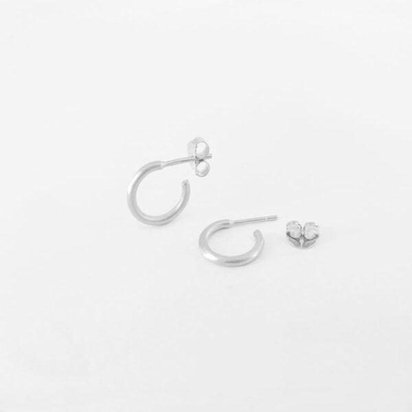 London S hoop earrings Silver