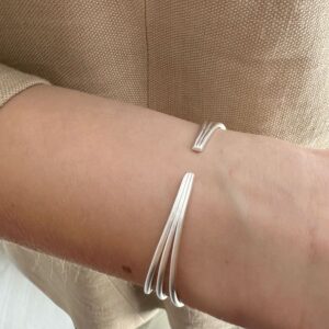 London triple Bangle Silver