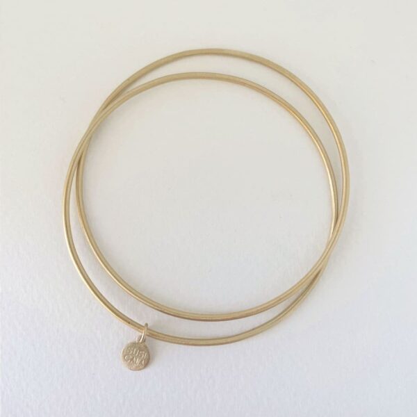 London Twin double bangle gold