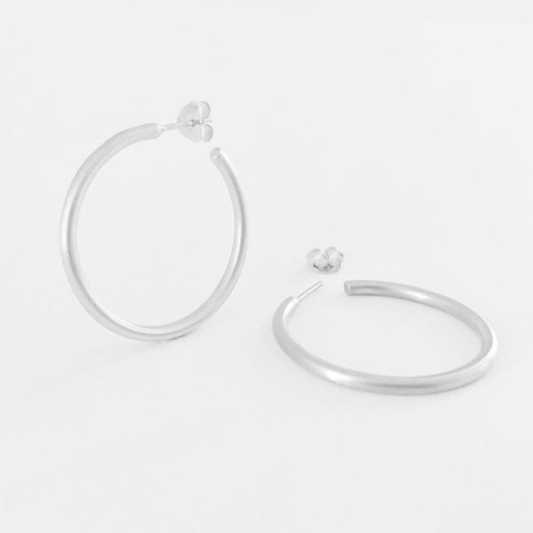 London XL hoop earrings Silver