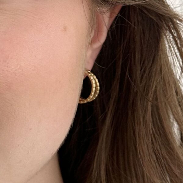 camu double hoop earrings gold
