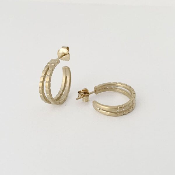 Camu double Hoop Earrings gold
