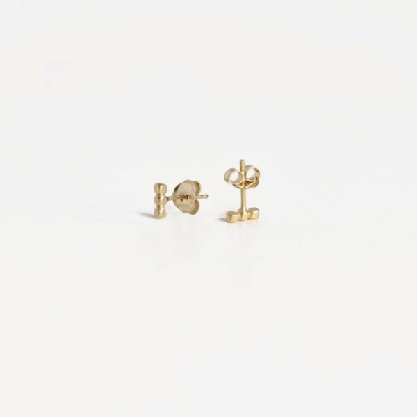 camu triple earrings gold