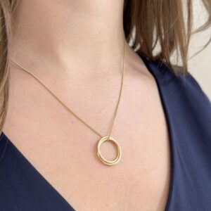 london twin M necklace gold