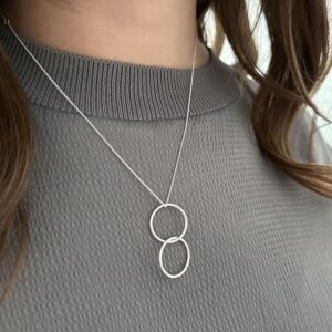 london twin M necklace silver