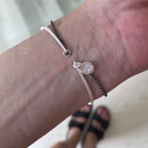 kam chain bangle rut silver