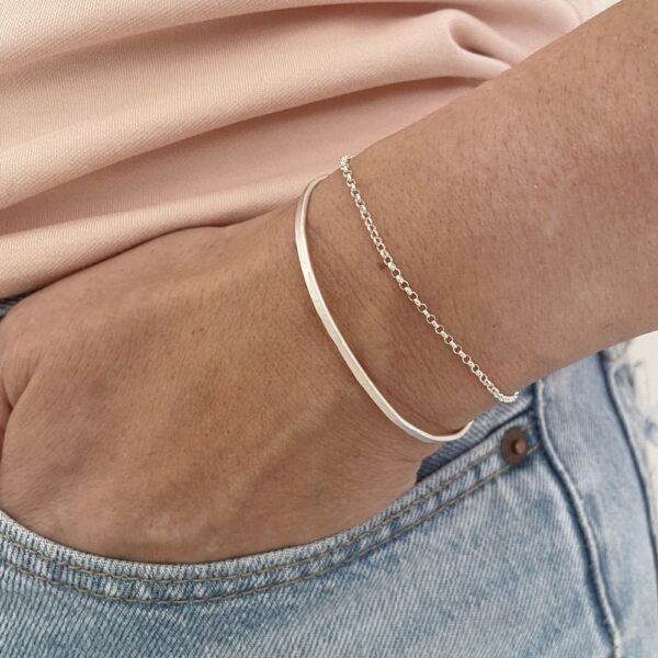 kam chain bangle silver