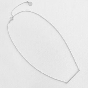 Paris I Bar Necklace Silver2