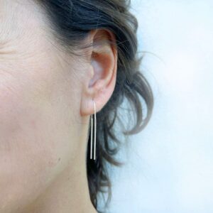Paris Lisbon Short Earrings Silver