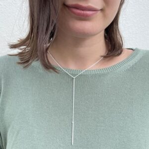 Paris Y Short Necklace Silver