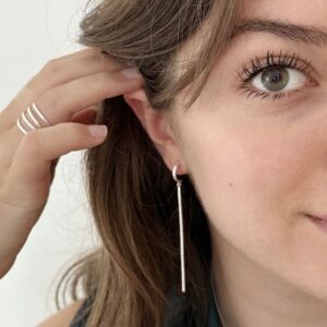 Paris Munich Long pendant Earrings silver