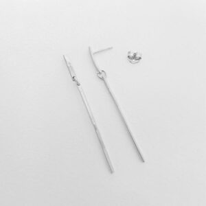Paris Short pendant Earrings silver
