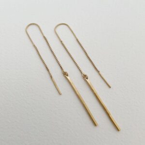 Paris Double Chain Earrings Gold