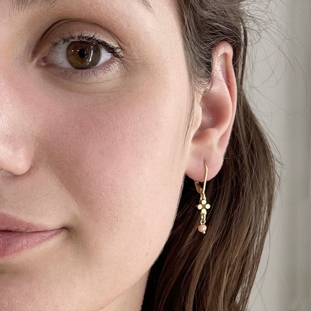 Solitaire Cross Pendant Earrings Gold Solitaire Cross Pendant Earrings Gold