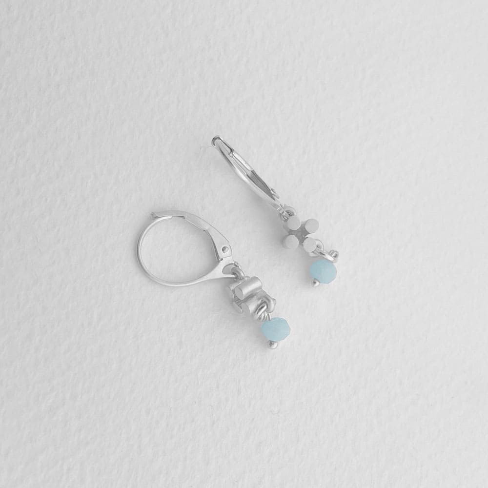 Solitaire cross pendant earrings silver Solitaire cross pendant earrings silver