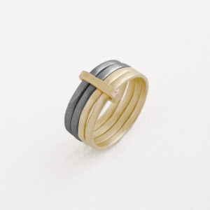 sophie 4mix ring gold ruthenium